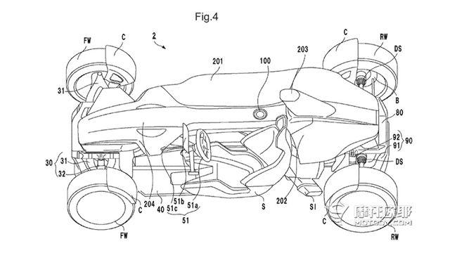 本田RC213V四轮版或将量产 最新专利图曝光 (4)