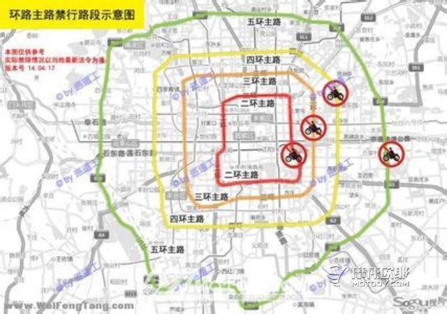 京b号牌摩托车主在呐喊四环内不再提供加油